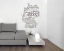 Map of Germany with City Names Modern Wall Decals Map Stickers